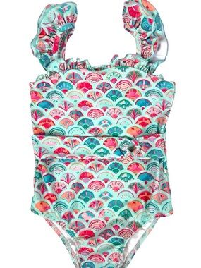 SweetHoney Girls Mermaid Ruffle One-Piece Swimsuit